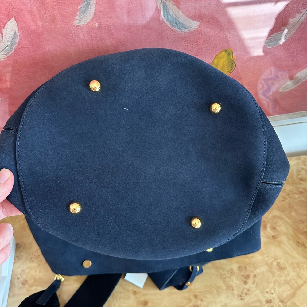 Marni Dark Blue Suede Tote Bag - Picture 8 of 11